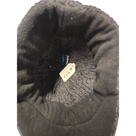 Coal Wool Knit Brimmed Cap Lined Beanie Dark Gray Stretchy Warm Winter Hat boho - Picture 4 of 6